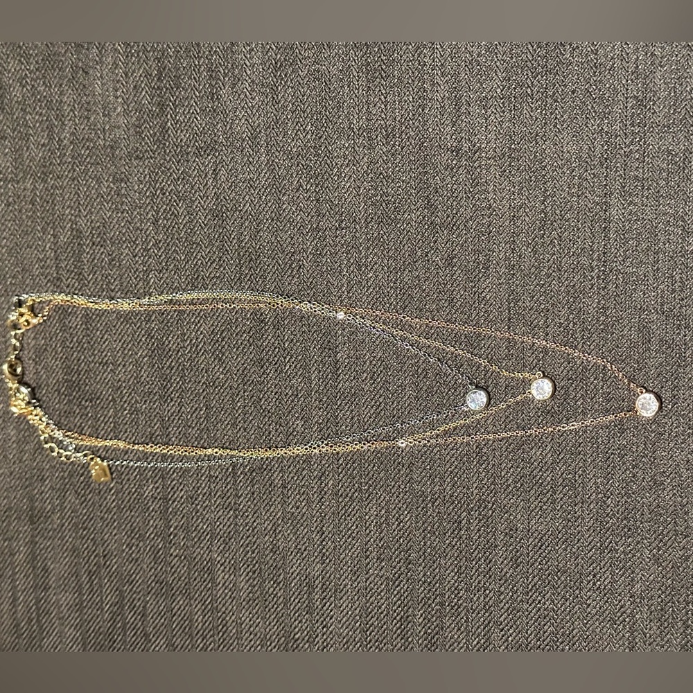 Park Lane 3 layer, trim colored necklace